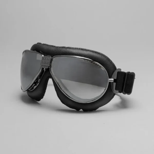 TT Motorcycle Goggles Ruthenium Black Silver SL